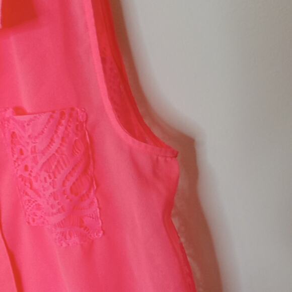 Total girl sleeveless button down peach collared shirt XL - Picture 3 of 8